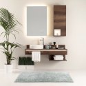 Mata łazienkowa BATI kolor szary motyw nowoczesny 70x120 ameliahome - BATHMAT/AH/BATI/GREY/70X120CM