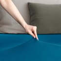 Prześcieradło AMBER kolor niebieski styl klasyczny materiał jersey 160-180x200 DecoKing - FITTED/AMBER/BLUESAPPHIRE/160-180x200+