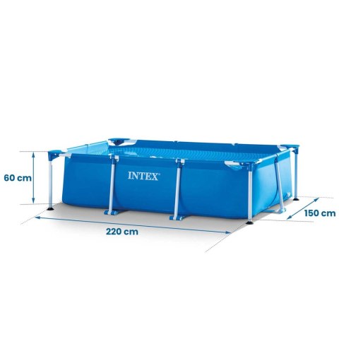 Basen ogrodowy stelażowy 220 x 150 x 60 cm 2w1 INTEX 28270