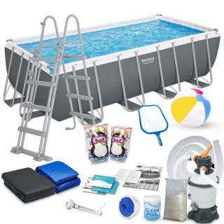 Basen ogrodowy stelażowy 488x244x122 cm 18w1 Bestway 56671N