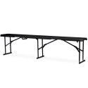 Ławka ogrodowa cateringowa składana 180 cm Plonos czarna