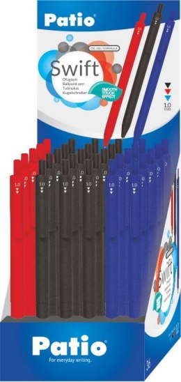 DŁUGOPIS SWIFT - OIL GEL MIX 3 KOLORÓW - 36 szt.