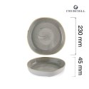 Talerz organiczny z wysokim rantem Stonecast Peppercorn Grey, 230mm