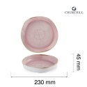 Talerz organiczny z wysokim rantem Stonecast Petal Pink, 230mm
