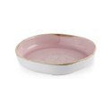 Talerz organiczny z wysokim rantem Stonecast Petal Pink, 230mm
