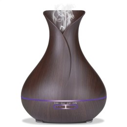 PLATINET AROMA DIFFUSER HUMIDIFIER NAWILŻACZ POWIETRZA BROWN DARK WOOD + 10 ML LAVENDER ESSENTIAL OIL [45519]