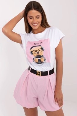 Tshirt Damski Model NM-TS-NG25282.20P White/Pink - NM NM