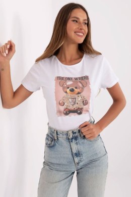 Tshirt Damski Model NM-TS-NG25285.74P White/Beige - NM NM