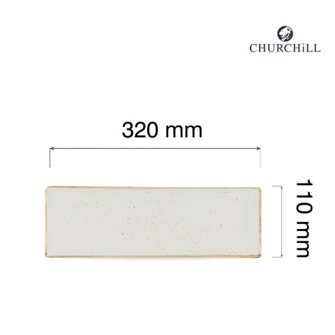Taca porcelanowa Stonecast Barley White, 320x110mm