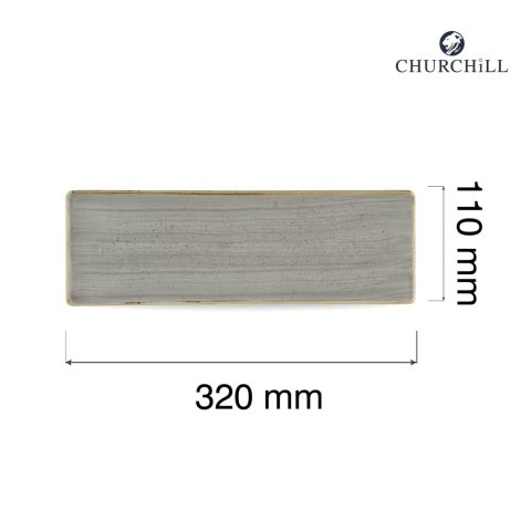 Taca porcelanowa Stonecast Peppercorn Grey, 320x110mm