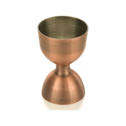 Miarka barmańska Bell z prostą krawędzią, antyczna miedź, BarFly, 25/50ml
