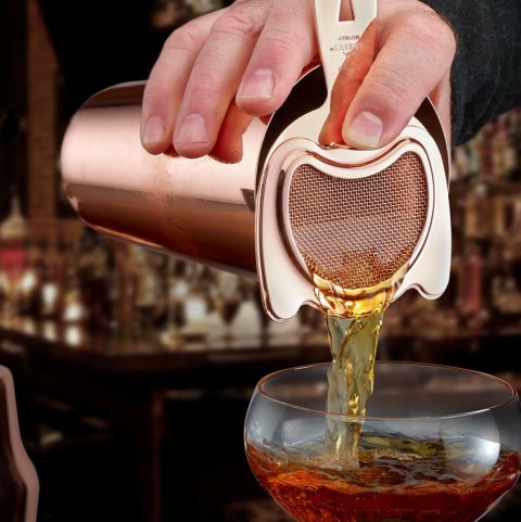 Miarka barmańska Bell z prostą krawędzią, miedź, BarFly, 25/50ml
