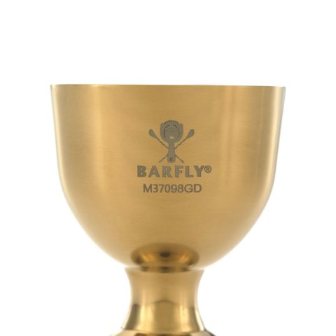 Miarka barmańska Bell z prostą krawędzią, złota, BarFly, 25/50ml
