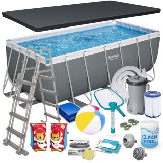 Basen ogrodowy stelażowy 412x201x122cm 18w1 Bestway 56456ND