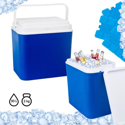 Lodówka CEGECO 30L Niebieska z Białą Pokrywą Kamai Kamai COOLBOX