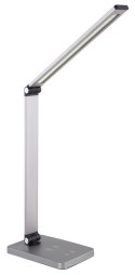 PLATINET DESK LAMP LAMPKA BIURKOWA 10W, ALUMINIUM, WIRELESS CHARGING, 3 STEP DIMMING, 5 STEP COLOR SET, SILVER [46023]