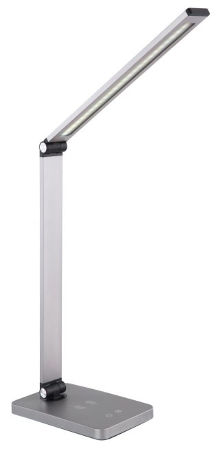 PLATINET DESK LAMP LAMPKA BIURKOWA 10W, ALUMINIUM, WIRELESS CHARGING, 3 STEP DIMMING, 5 STEP COLOR SET, SILVER [46023]