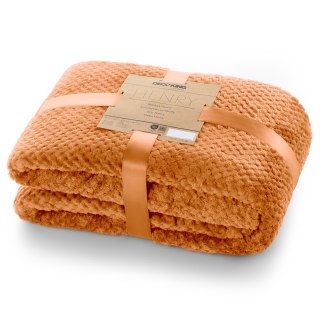 Koc HENRY - DECOKING kolor rudy tłoczony żakardowo styl nowoczesny 170x210 - BLA/HENRY/GINGER/170X210