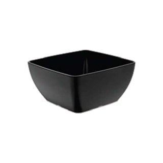 Miska kwadratowa Metro z melaminy, czarna, 250x250x(h)120mm