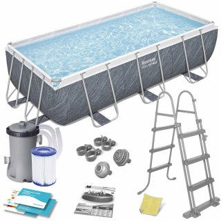 Basen ogrodowy stelażowy 404 x 201 x 100 cm 11w1 Bestway 56721