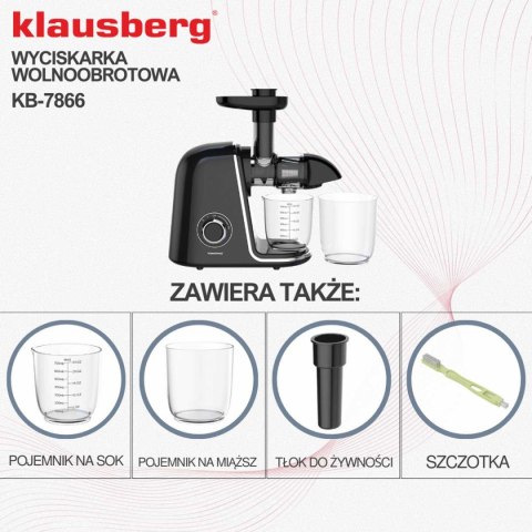SOKOWIRÓWKA WYCISKARKA WOLNOOBROTOWA KLAUSBERG KB-7866