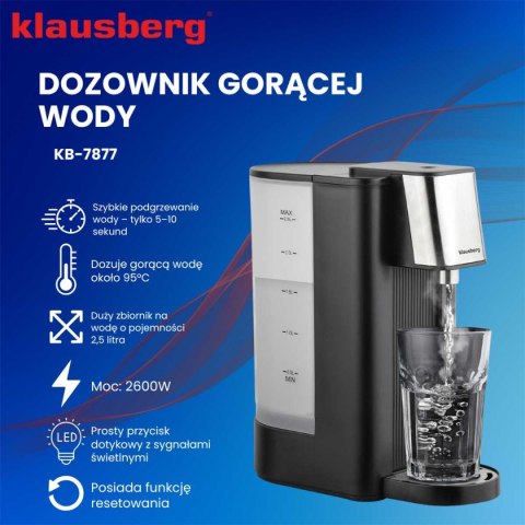 DYSPENSER DOZOWNIK GORĄCEJ WODY 2,2L KLAUSBERG KB-7878