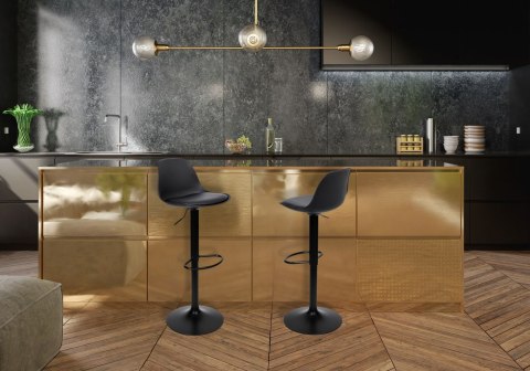 Krzesło barowe RICARDO BLACK czarne