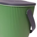 Ekologiczny kompostownik, mały kosz na blat, 10L, zielony z szarą pokrywą Kamai Home