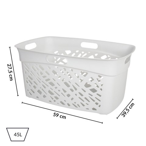 Kosz na bieliznę 45L, jasno szary Kamai Home