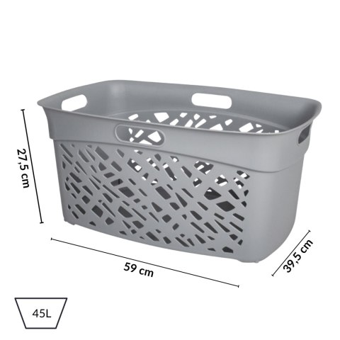 Kosz na bieliznę 45L, szary Kamai Home