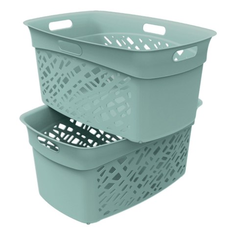 Kosz na bieliznę 45L, zielony Kamai Home