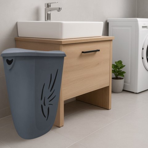 Kosz na pranie 40L Flora, Szary Kamai Home