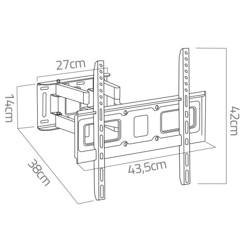 Uchwyt do telewizora 25-70 cali Humberg 50 kg