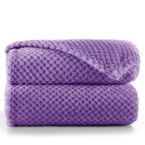 Koc HENRY kolor fioletowy tłoczony żakardowo styl nowoczesny 220x240 - BLA/HENRY/VIOLET/220X240