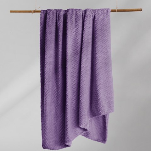 Koc HENRY kolor fioletowy tłoczony żakardowo styl nowoczesny 220x240 - BLA/HENRY/VIOLET/220X240