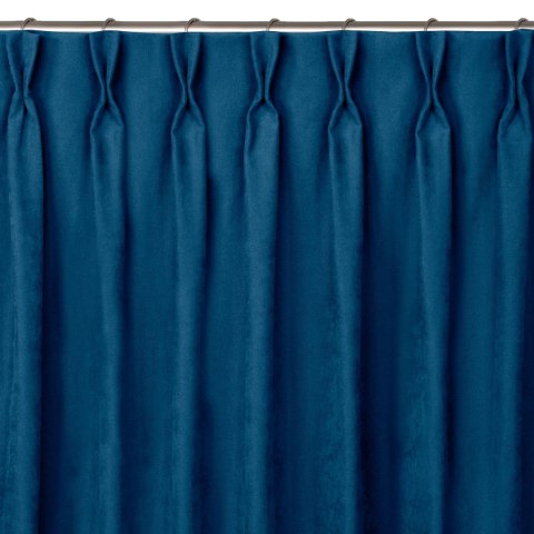 Zasłona MILANA kolor indygo styl klasyczny flex 9,5 cm z podwójną zakładką szenila 280x225 homede - CURT/HOM/MILANA/CHENILLE/FLE