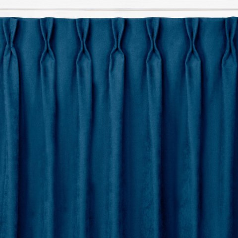 Zasłona MILANA kolor indygo styl klasyczny flex 9,5 cm z podwójną zakładką szenila 280x225 homede - CURT/HOM/MILANA/CHENILLE/FLE