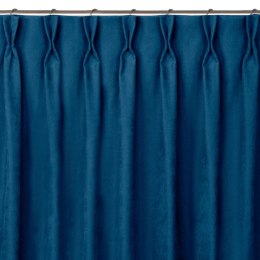 Zasłona MILANA kolor indygo styl klasyczny flex 9,5 cm z podwójną zakładką szenila 280x245 homede - CURT/HOM/MILANA/CHENILLE/FLE
