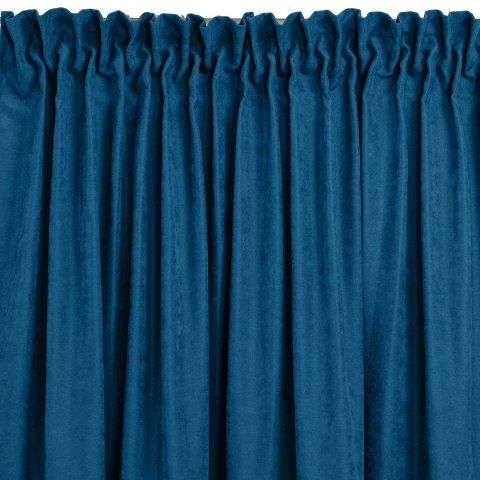 Zasłona MILANA kolor indygo styl klasyczny taśma smok transparentna 7,5 cm z grzywką 3 cm szenila 560x270 homede - CURT/HOM/MILA