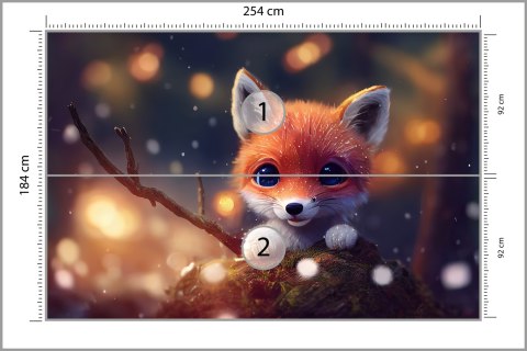 Fototapeta Red Fox Cub In The Snow Vinyl Strukturalny 254x184 FT-448493-VS4
