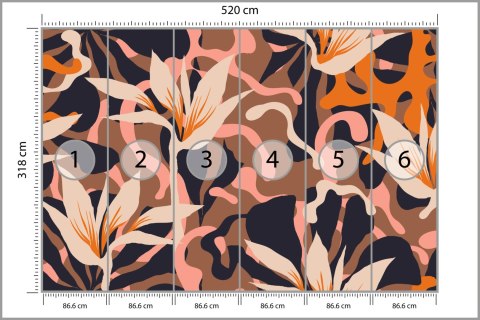 Fototapeta Abstract Jungle Plants Pattern. Creative Collage Contemporary Floral Seamless Pattern. Fashionable Template For Desig