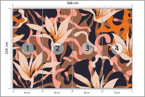 Fototapeta Abstract Jungle Plants Pattern. Creative Collage Contemporary Floral Seamless Pattern. Fashionable Template For Desig