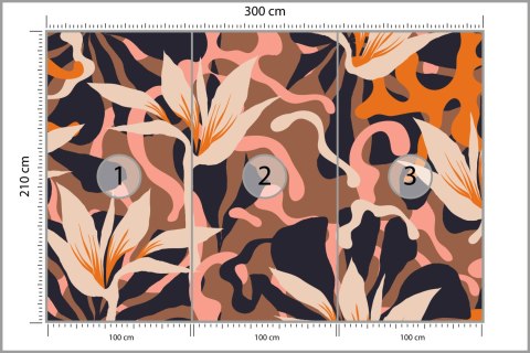 Fototapeta Abstract Jungle Plants Pattern. Creative Collage Contemporary Floral Seamless Pattern. Fashionable Template For Desig