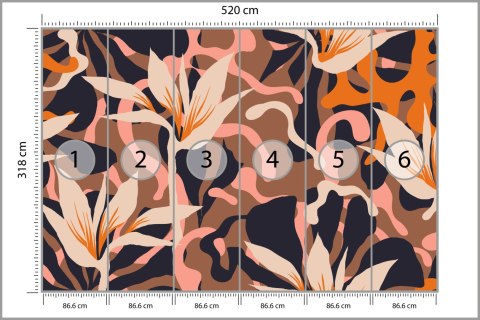 Fototapeta Abstract Jungle Plants Pattern. Creative Collage Contemporary Floral Seamless Pattern. Fashionable Template For Desig