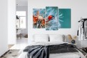 Obraz Wieloczęściowy Biedronka Na Mniszku Lekarskim W Skali Makro Canvas Naturalny 180x120 LBS-3644-NC180-120_1X60-120_2X60-90