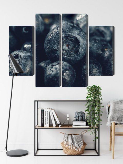 Obraz Wieloczęściowy Jagody Z Bliska 3D Canvas 120x90 LBS-3840-C120-90_2X30-90_2X30-60