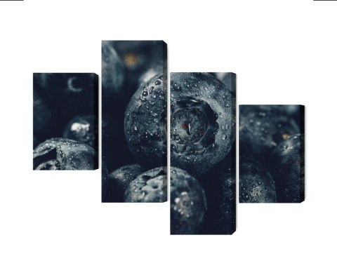 Obraz Wieloczęściowy Jagody Z Bliska 3D Canvas 160x100 LBS-3841-C160-100_2X40-100_2X40-60