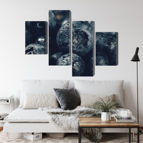 Obraz Wieloczęściowy Jagody Z Bliska 3D Canvas 160x100 LBS-3841-C160-100_2X40-100_2X40-60