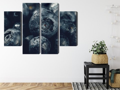 Obraz Wieloczęściowy Jagody Z Bliska 3D Canvas 160x120 LBS-3840-C160-120_2X40-120_2X40-80