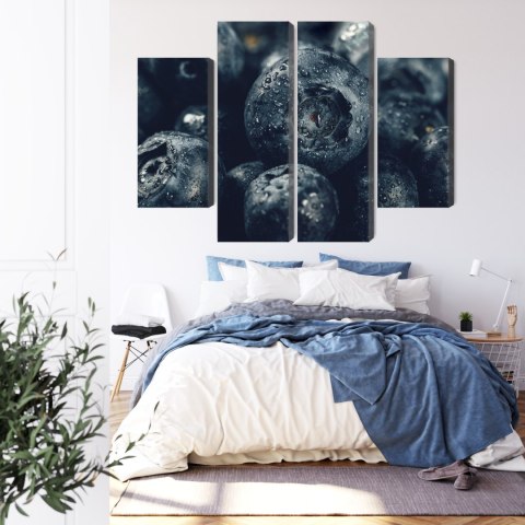 Obraz Wieloczęściowy Jagody Z Bliska 3D Canvas 200x150 LBS-3840-C200-150_2X50-150_2X50-100